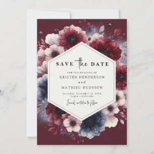 Save The Date Mariage décontracté de Bourgogne