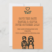 Save The Date Mariage Deep Orange (Devant)