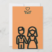 Save The Date Mariage Deep Orange (Dos)