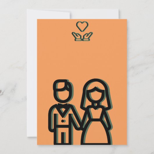 Save The Date Mariage Deep Orange (Dos)