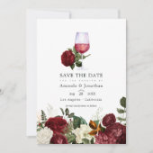 Save The Date Mariage dégustation de vin floral de Bourgogne Pho (Devant)