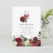 Save The Date Mariage dégustation de vin floral de Bourgogne Pho (Debout devant)
