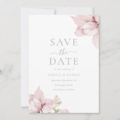 Save The Date Mariage d'élégance florale brillant (Devant)