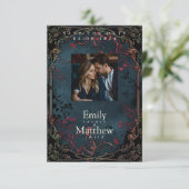 Save The Date Mariage d'élégance gothique victorienne (Debout devant)