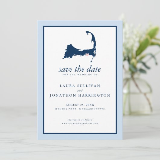 Save The Date Mariage Dennis Port Cape Cod (Debout devant)