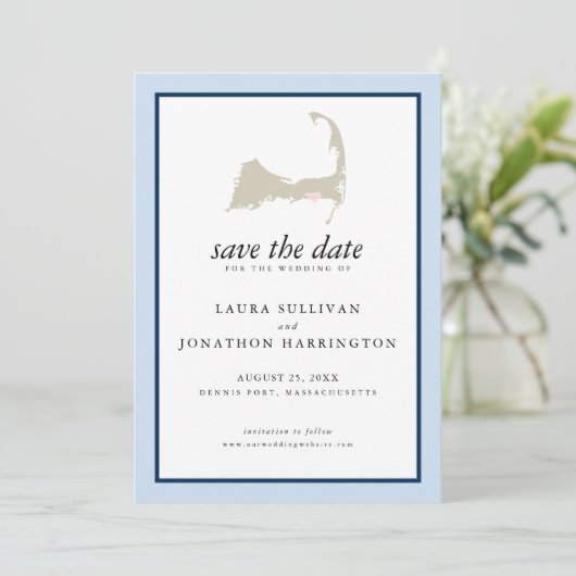 Save The Date Mariage Dennis Port Cape Cod (Debout devant)