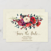 Save The Date mariage des baies d'hiver enregistrer la date invi (Devant / Derrière)