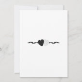 Save The Date Mariage des Coeurs Noir et Blanc (Dos)