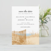 Save The Date Mariage des dunes de sable de plage Sauvegarder la (Debout devant)