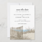 Save The Date Mariage des dunes de sable de plage Sauvegarder la (Devant)