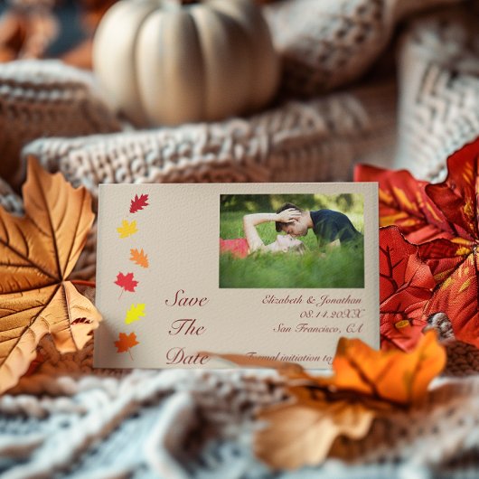 Save The Date Mariage des feuilles automnales