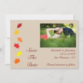 Save The Date Mariage des feuilles automnales (Devant)