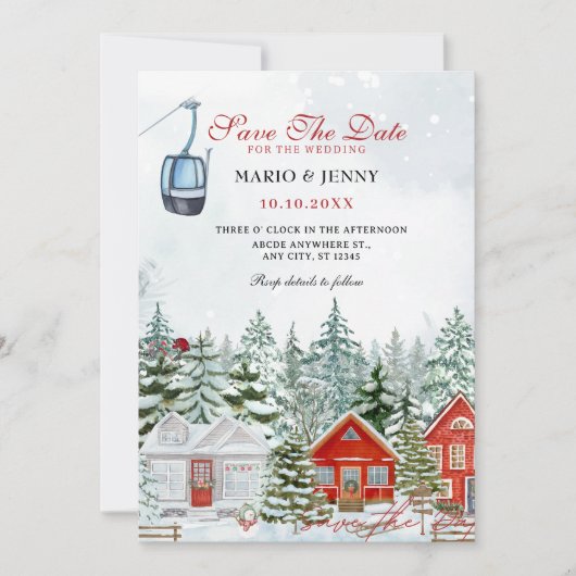 Save The Date Mariage des merveilles d'hiver (Devant)