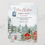 Save The Date Mariage des merveilles d'hiver (Devant / Derrière)