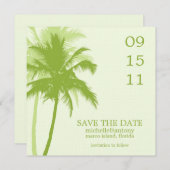 Save The Date Mariage des palmiers Enregistrer la date (Devant / Derrière)