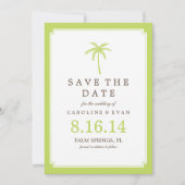 Save The Date Mariage des palmiers verts Enregistrer la date (Devant)