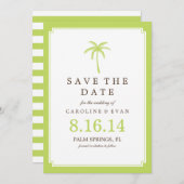 Save The Date Mariage des palmiers verts Enregistrer la date (Devant / Derrière)