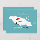 Save The Date Mariage Destination Jamaïque Enregistrer La Date (Devant / Derrière)