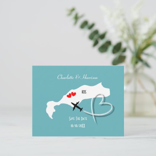 Save The Date Mariage Destination Kos Enregistrer La Date (Debout devant)