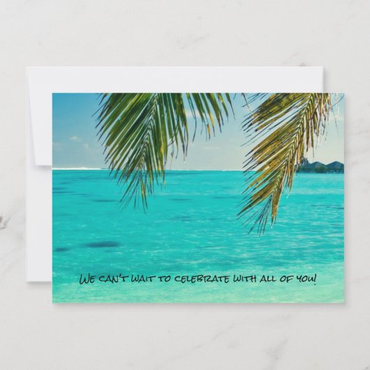 Save The Date Mariage Destination Plage Enregistrer La Date (Dos)
