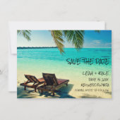Save The Date Mariage Destination Plage Enregistrer La Date (Devant)