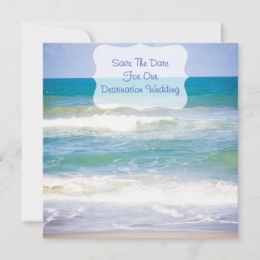 Save The Date Mariage Destination/Plage-Enregistrer la date (Devant)