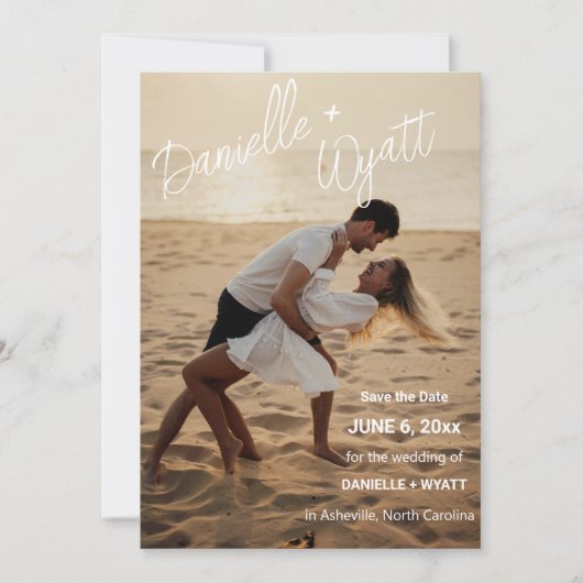Save The Date Mariage d'été italien moderne (Devant)