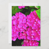 Save The Date Mariage d'été moderne Hydrangea rose Fleurs (Dos)