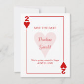 Save The Date Mariage Deux Cœurs de Las Vegas (Devant)