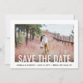 Save The Date Mariage Deux Photos avec Superposition de Typograp (Devant)