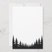 Save The Date Mariage d'hiver aux pins noirs et blancs (Dos)