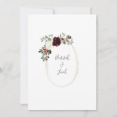 Save The Date Mariage d'hiver de Noël élégant (Dos)