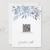 Save The Date Mariage d'hiver Dusty Blue Photo Script (Dos)