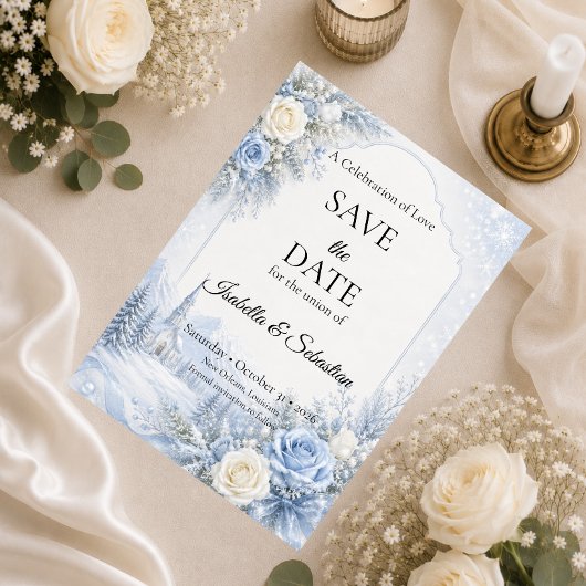 Save The Date Mariage d'hiver enchanté