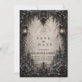Save The Date Mariage d'hiver gothique élégant (Devant)