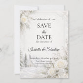 Save The Date Mariage d'hiver intemporel (Devant)