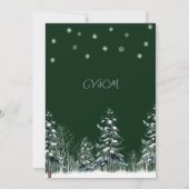 Save The Date Mariage d'Hiver Pins Flocons de Neige (Dos)