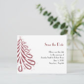 Save The Date Mariage d'hiver rouge et blanc Enregistrer la date (Debout devant)