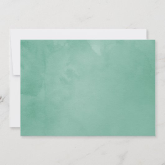 Save The Date Mariage d'hiver rustique à l'aquarelle avec verdur (Dos)