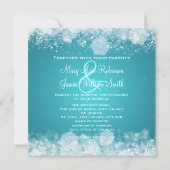 Save The Date Mariage d'hiver Sparkling Nuit Bleue (Dos)
