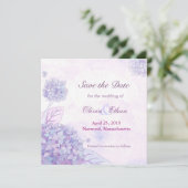 Save The Date Mariage d'Hydrangea Enregistrer la date (Debout devant)