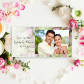 Save The Date Mariage d'Hydrangea presque rose Enregistrer la da