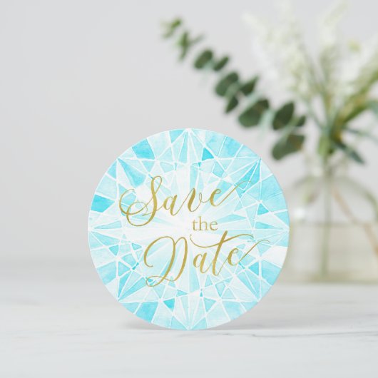 Save The Date Mariage Diamond Enregistrer La Date (Debout devant)