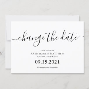 Save The Date Mariage différé de lettres de script