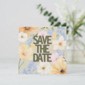 Save The Date Mariage d'illustration florale aquarelle (Debout devant)