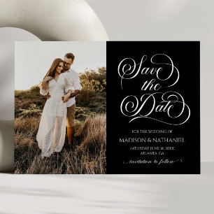 Save The Date Mariage d'image minimaliste de script élégant clas