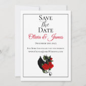 Save The Date Mariage d'Imaginaire Black Dragon Red Roses (Devant)