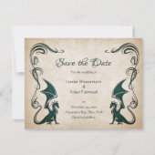 Save The Date Mariage d'Imaginaire médiéval Dragon (Devant)