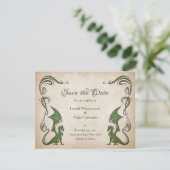 Save The Date Mariage d'Imaginaire médiéval Dragon (Debout devant)