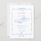Save The Date Mariage Doodle Amusant et Original (Devant)